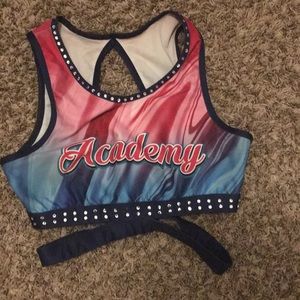Colorful bling sports bra